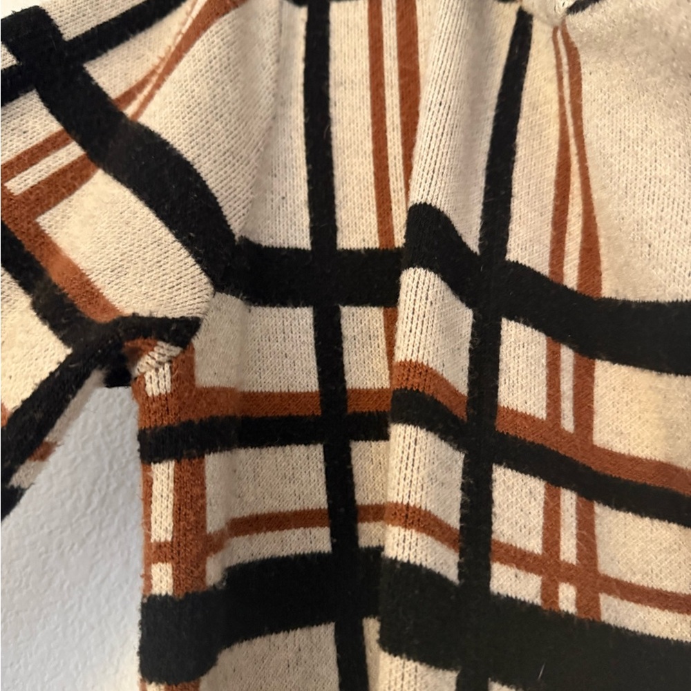 Plaid Open-Front Blazer Coat - Picture 3 of 4